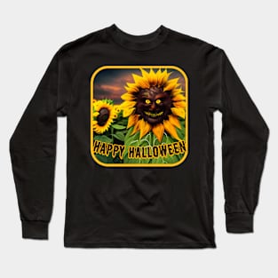 Goblin Sunflower Happy Halloween Long Sleeve T-Shirt